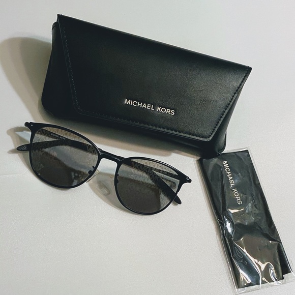 Michael Kors 54mm Round Monogram Mirror Sunglasses - Picture 8 of 11